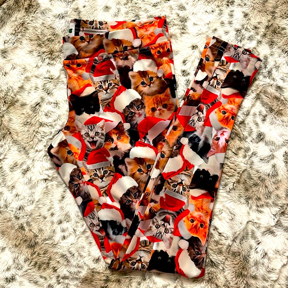 Tipsy Elves Funny Christmas Kitten Leggings